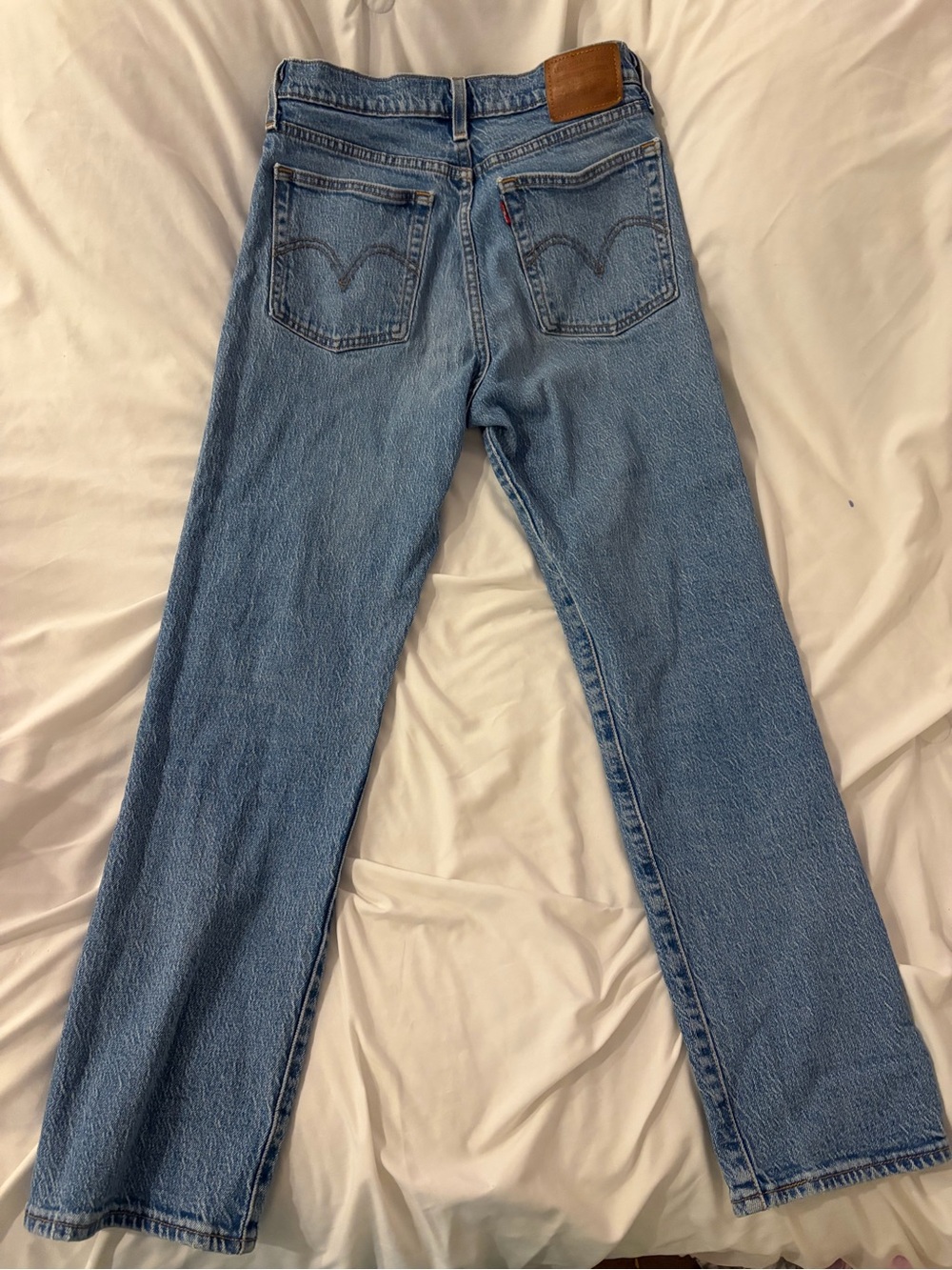 Levi's Wedgie Straight Ankle Denim Light Blue Straight Women’s Jeans - Picture 4 of 6